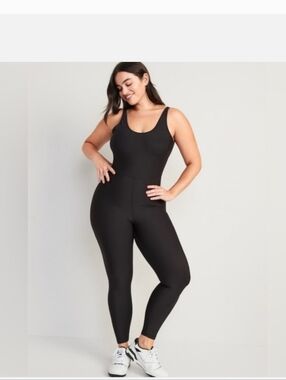 Naked Wardrobe Black Women's Racerback Jumpsuit Size XL NWT